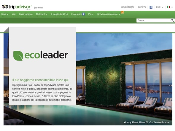 TripAdvisor e gli hotel Eco Leader: sostenibilità ambientale in viaggio