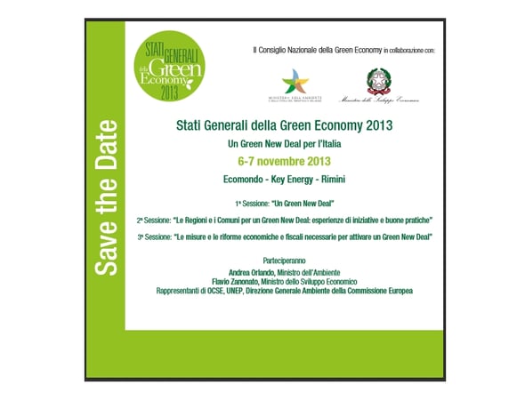 Presentati a Roma gli Stati Generali della Green Economy 2013